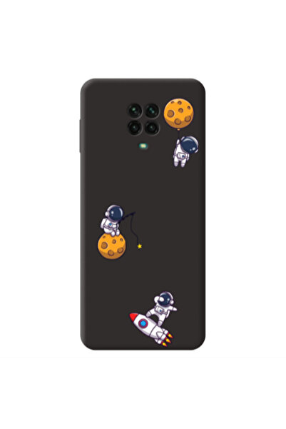 Other Xiaomi Redmi Note 9 Pro Cute astronauts Black Colored Silicone TPU Θήκη