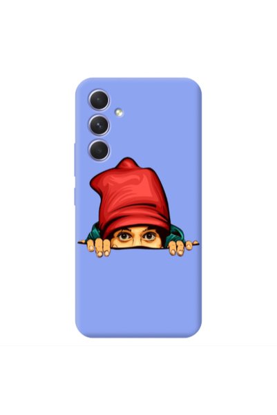 Other Samsung A54 Hidden Girl Light Purple Colored Silicone TPU Θήκη