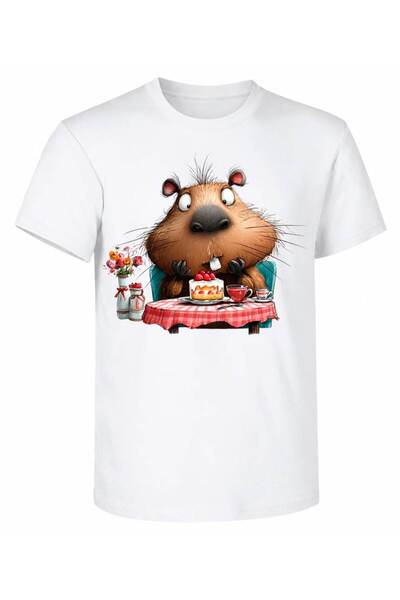 ROLY Unisex Cotton Capybara Print T-Shirt