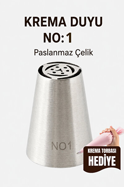VAN VLECK Paslanmaz Çelik Rus Duyu No: 1 – Krema Sıkma Ucu, Pasta, Cupcake ve...