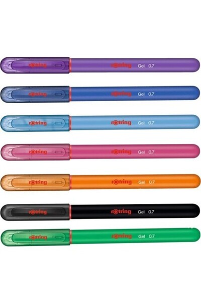 Rotring Tükenmez Kalem 7'li Set Açık Mavi Yeşil Pembe Turuncu Siyah Mor Mavi ...