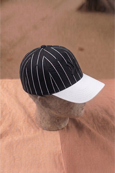 Thermohis Striped Black and White Unisex Gabardine Fabric Women's Hat Men's H...