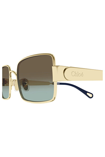 CHLOE CH0354S 003 Gold Navy Kadin Gunes Gozlugu