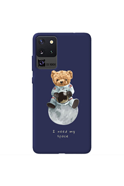 Other Samsung S20 Ultra Bear in space Dark blue Colored Silicone TPU Θήκη