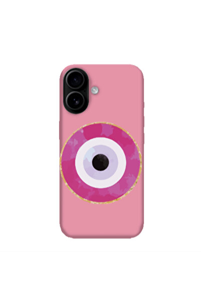 Other Apple Iphone 16 plus Evil eye bead 2 Pink Colored Silicone TPU Θήκη