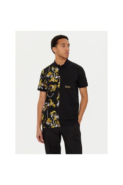 VERSACE JEANS COUTURE Polo bărbați 78GAG625 JS458 Negru