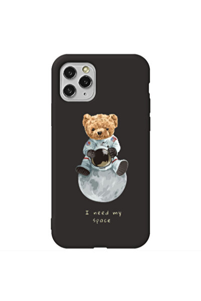 Other Apple iPhone 11 Pro Max Bear in space Black Colored Silicone TPU Θήκη