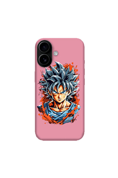 Other Apple Iphone 16 plus Anime Goku Pink Colored Silicone TPU Θήκη