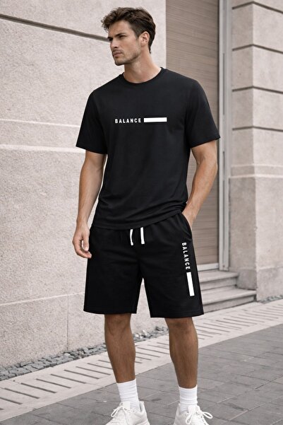 x-compass life Unisex Oversize Shorts Set Printed Crew Neck Short Sleeve T-Sh...
