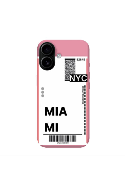 Other Apple Iphone 16 plus Miami NYC Pink Colored Silicone TPU Θήκη