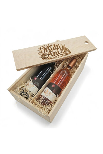 Cramele Recas Pachet cadou Cutie Lemn Personalizata Solo Quinta: Vin Alb Sec ...
