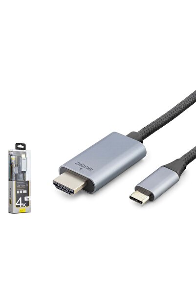 iETOP Th03A Type-C to HDMI Video Cable 4K 30 Hz Braided 1 m Gray