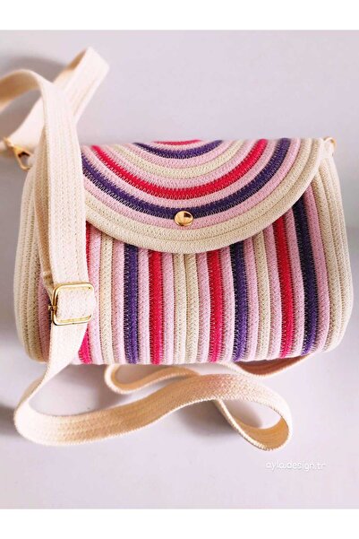 Yektayla Handmade Women's Bag, Side Bag, Crossbody Bag, Rope Bag, Straw Bag