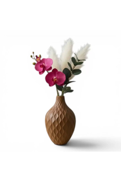 TIGEA Accessories Nordic Style Embossed Decorative Vase – Modern Desktop Flow...