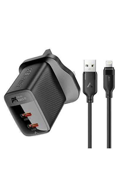 Acefast A131 P16 GaN PD30W Wall Charger Kit with USB-C to Lightning Cable (UK...