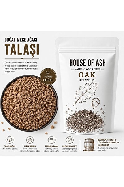 House of Ash Meşe Ağacı Talaşı - Fümeleme Ve Tütsüleme Talaşı - Barbekü Manga...