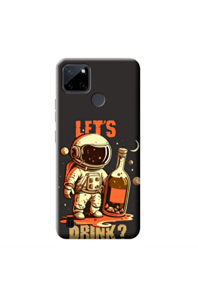 Other Realme C25Y Lets drink Black Colored Silicone TPU Θήκη