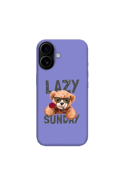Other Apple Iphone 16 plus Lazy sunday Purple Colored Silicone TPU Θήκη