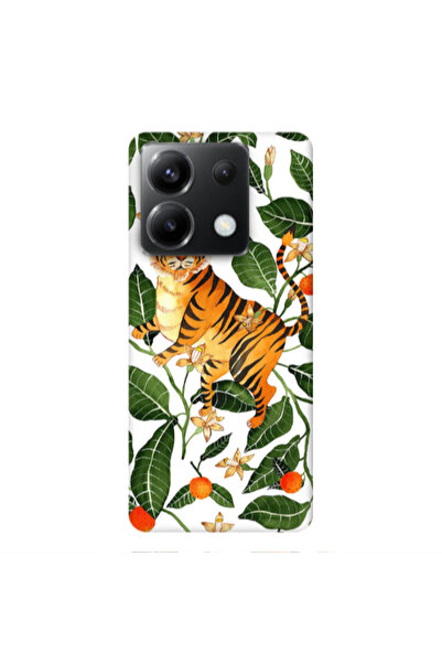 Other Xiaomi Poco X6 5G Flower Leopard and Laves Transparent Silicone TPU Θήκη