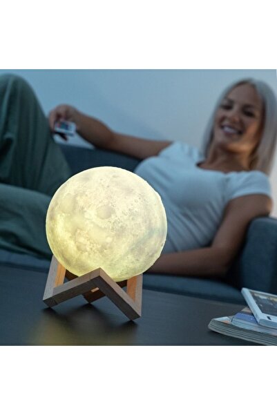 Ayawaska Lampa LED model luna 3D, cu 16 Culori si telecomanda, portabila si r...