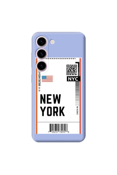 Other Samsung S23 New York NYC Light Purple Colored Silicone TPU Θήκη