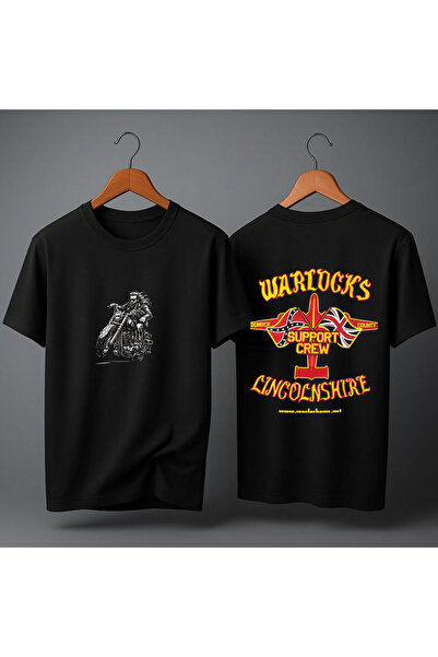 MAGORS Oversize Black Biker Club Back Printed Premium Unisex T-Shirt