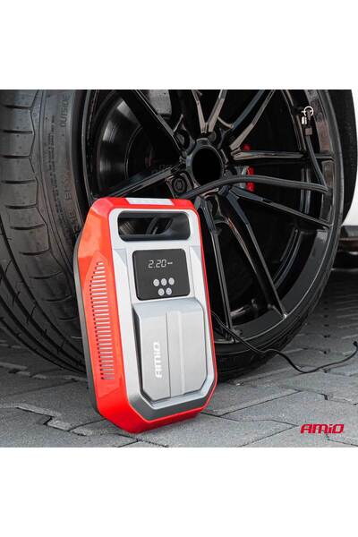 AMIO Compresor auto digital cu afișaj LCD și lampă LED cu iluminare și funcți...