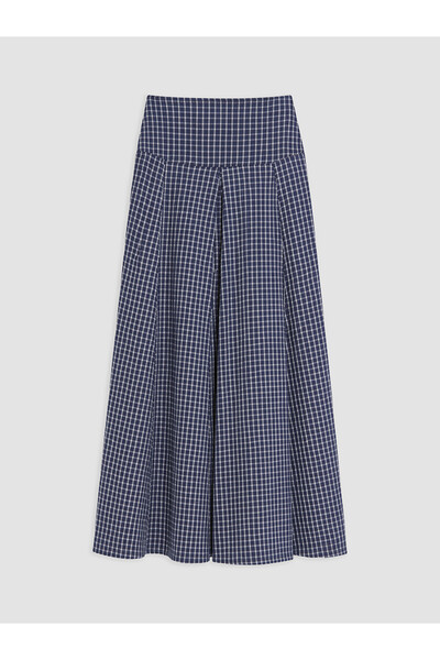 LC Waikiki Trendlucky High Waist Plaid A-Line Skirt with Difference in Color