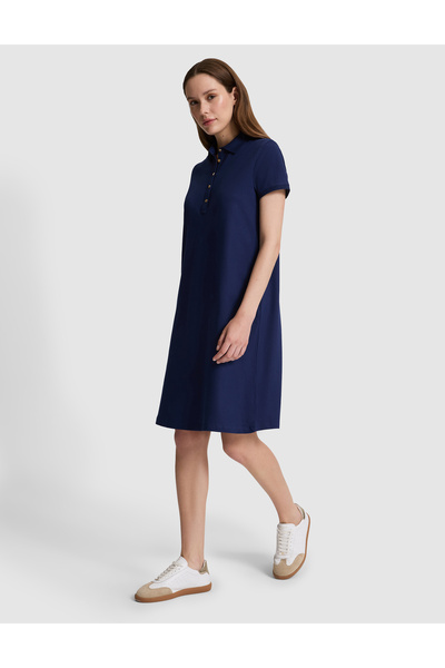 Pierre Cardin Lacivert Polo Yaka A Kesim Örme Elbise 50326877-VR033