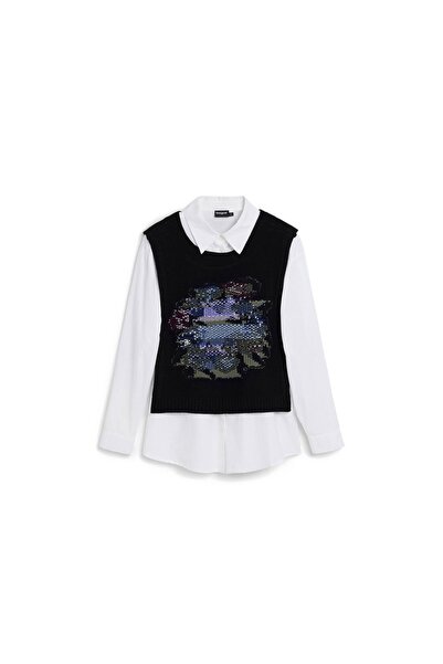 Desigual Cămașă de damă 25WWCW01 Albă