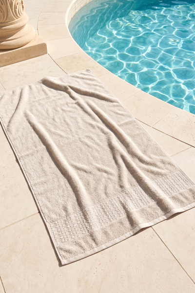 REMSA Cotton Sea Pool Beach Bath Towel 06 Beige