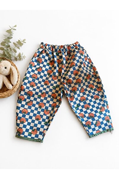 Domates Desenli Ballon Pantolon