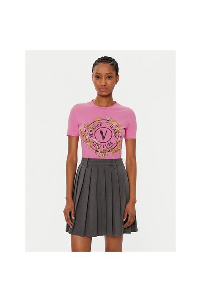 VERSACE JEANS COUTURE Tricou de damă 78HAHC01 CJ02C Roz