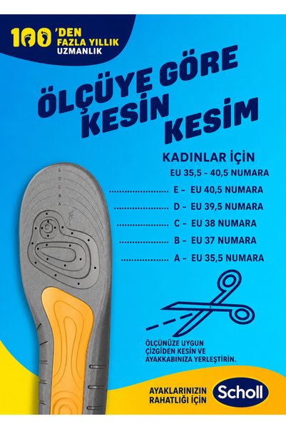 Scholl GelSoft Professional Kadın Jel Tabanlık 35,5-40,5 Gün Boyu Konfor Günlük, İş, Yürüyüş