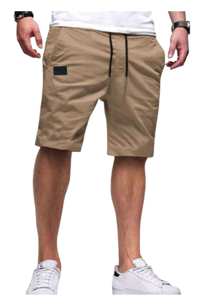 OEM Ανδρικά casual παντελόνια, μπεζ, μήκους μέχρι το γόνατο, XL