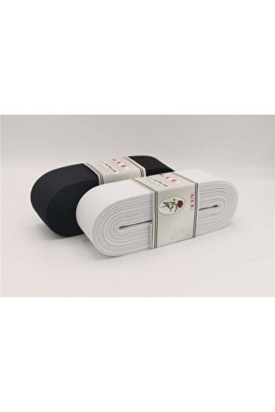karantuhafiye Hard Woven Rubber Bands 6 cm - 10 Mt White