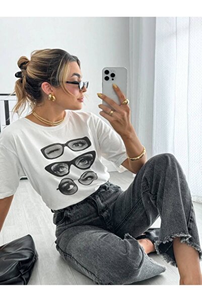 classy moda Γυναικείο μπλουζάκι Oversize Cool Street Vibe με στάμπα και λαιμό...