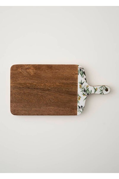 Bella Maison Olive Mango Sunum ve Kesme Tahtası Beyaz (40x20x2 cm)