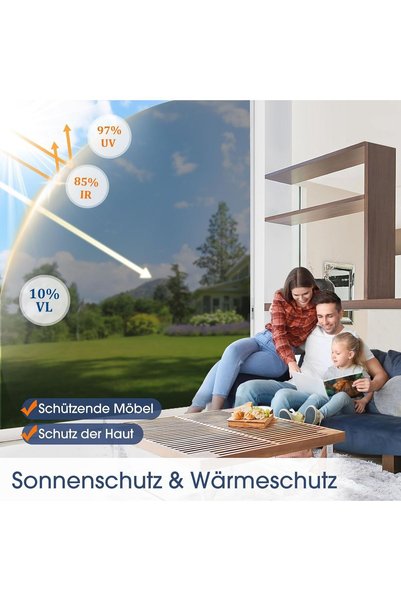 OEM Folie Geam Oglindă Autoadezivă Antisolara UV Argintie 60x200 cm