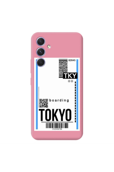 Other Samsung A55 Tokyo Boarding Pink Colored Silicone TPU Θήκη