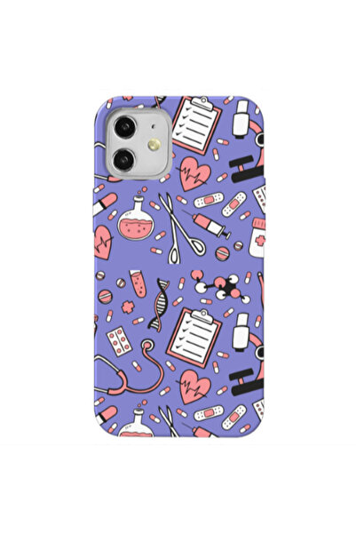 Other Apple iPhone 12 Laboratory Purple Colored Silicone TPU Θήκη