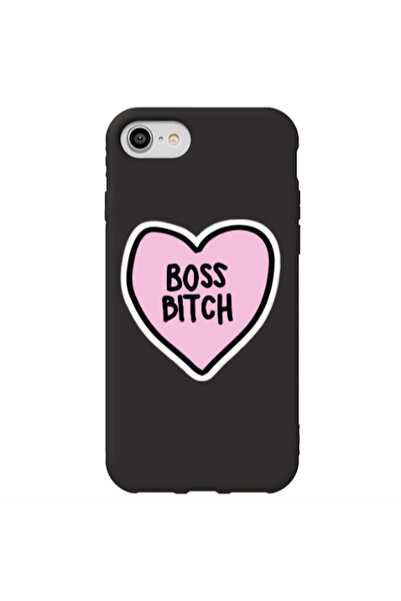 Other Apple iPhone 7 Boss Bitch Black Colored Silicone TPU Θήκη