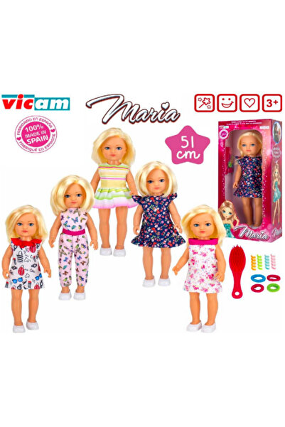 Vicam Păpușa Maria 51 cm cu Accesorii de Păr 543