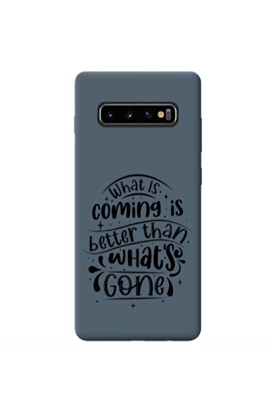 Other Samsung S10 What is coming Dark Grey Colored Silicone TPU Θήκη