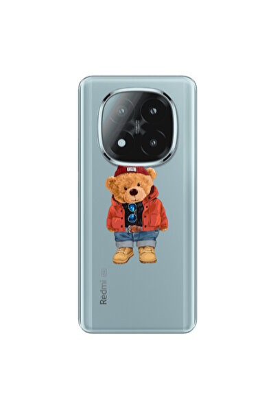 Other Xiaomi Redmi Note 14 Pro + 5g Bear in a hat Transparent Silicone TPU Θήκη