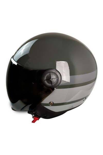 FX101 Nardo Silver Motosiklet Kaskı Yarım Açık Motorcu Kask