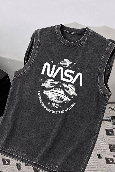 Minga London Nasa Printed Washable Crew Neck T-Shirt