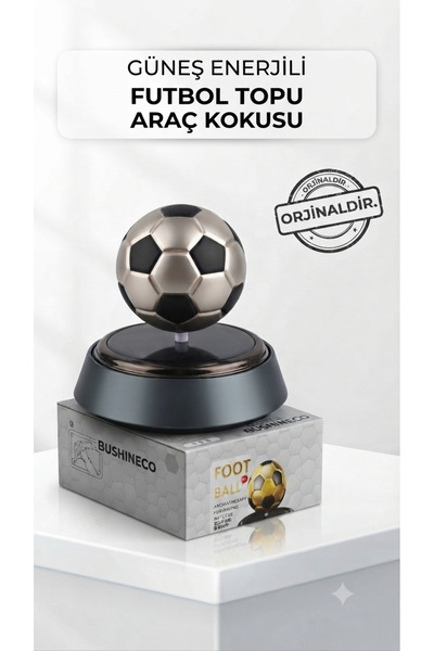 MEDIACOM Güneş Enerjili Dönen Futbol Topu Araç Kokusu - Oto Aksesuar - Oto Ko...