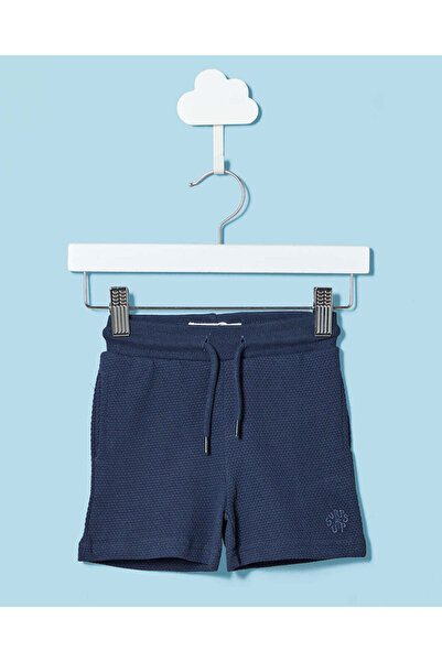 REDTAG Infant Boys Navy Popcorn Shorts
