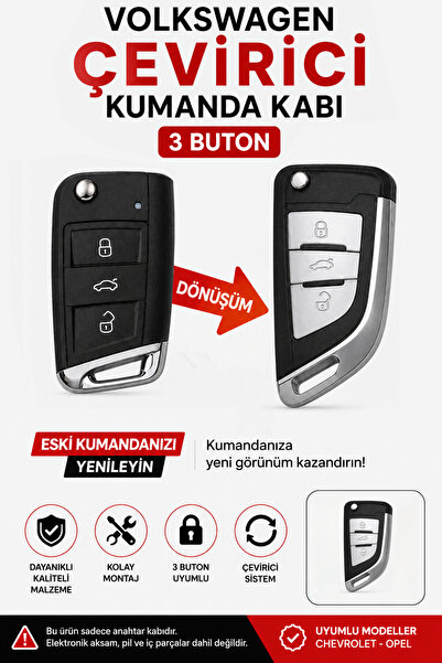 Volkswagen Çevirici Kumanda Kabı 3 Buton